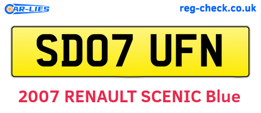 SD07UFN are the vehicle registration plates.