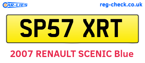 SP57XRT are the vehicle registration plates.