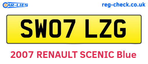 SW07LZG are the vehicle registration plates.