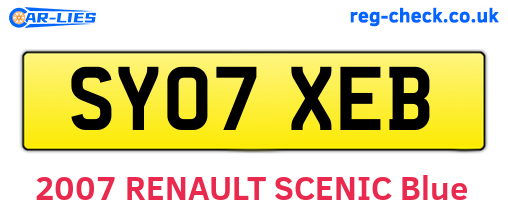 SY07XEB are the vehicle registration plates.