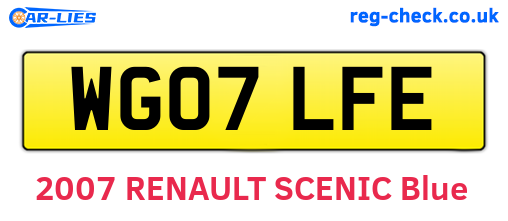 WG07LFE are the vehicle registration plates.