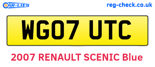 WG07UTC are the vehicle registration plates.