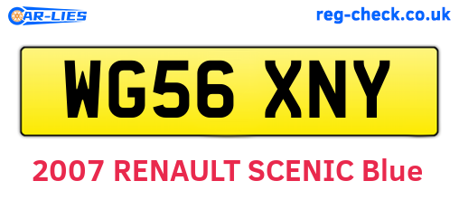 WG56XNY are the vehicle registration plates.