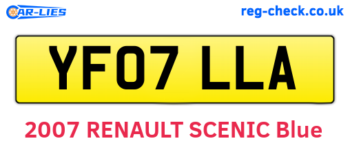 YF07LLA are the vehicle registration plates.
