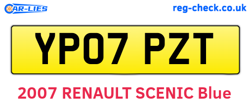 YP07PZT are the vehicle registration plates.