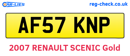 AF57KNP are the vehicle registration plates.