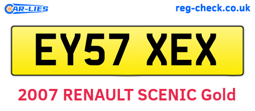 EY57XEX are the vehicle registration plates.