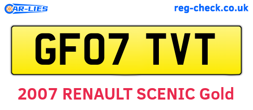 GF07TVT are the vehicle registration plates.