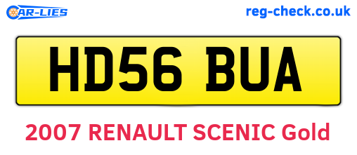 HD56BUA are the vehicle registration plates.