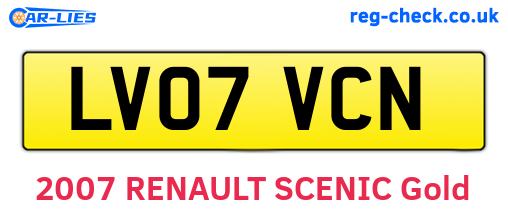 LV07VCN are the vehicle registration plates.