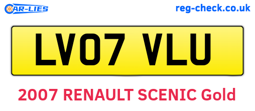 LV07VLU are the vehicle registration plates.