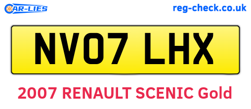 NV07LHX are the vehicle registration plates.