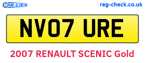 NV07URE are the vehicle registration plates.