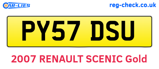 PY57DSU are the vehicle registration plates.