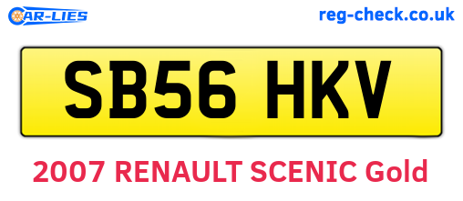 SB56HKV are the vehicle registration plates.