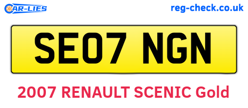 SE07NGN are the vehicle registration plates.