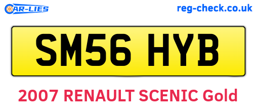SM56HYB are the vehicle registration plates.