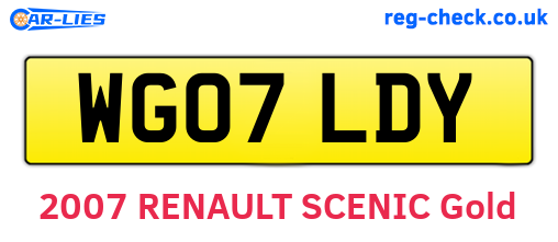 WG07LDY are the vehicle registration plates.