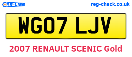 WG07LJV are the vehicle registration plates.