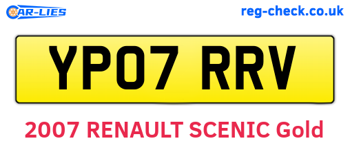 YP07RRV are the vehicle registration plates.