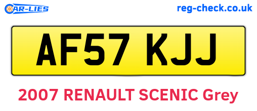 AF57KJJ are the vehicle registration plates.