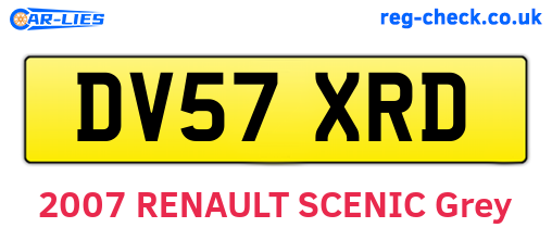 DV57XRD are the vehicle registration plates.
