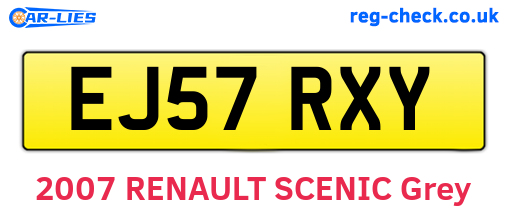 EJ57RXY are the vehicle registration plates.