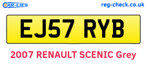 EJ57RYB are the vehicle registration plates.