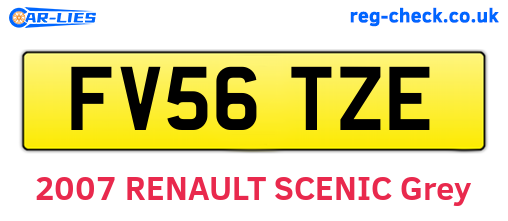 FV56TZE are the vehicle registration plates.