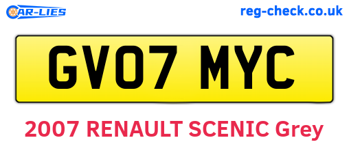 GV07MYC are the vehicle registration plates.