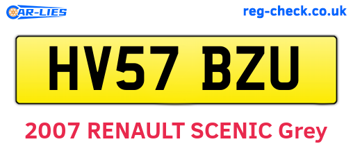 HV57BZU are the vehicle registration plates.