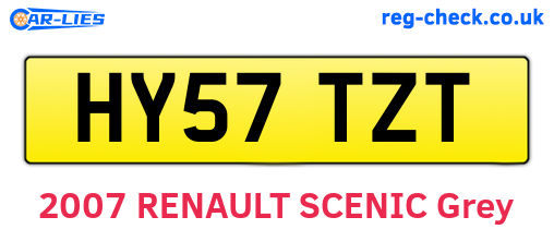 HY57TZT are the vehicle registration plates.