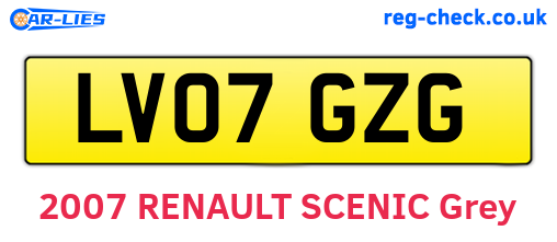 LV07GZG are the vehicle registration plates.
