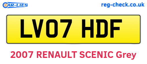 LV07HDF are the vehicle registration plates.