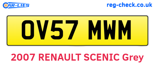 OV57MWM are the vehicle registration plates.