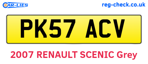 PK57ACV are the vehicle registration plates.