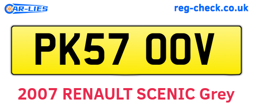 PK57OOV are the vehicle registration plates.