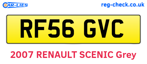 RF56GVC are the vehicle registration plates.