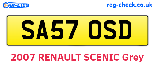 SA57OSD are the vehicle registration plates.