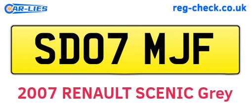 SD07MJF are the vehicle registration plates.