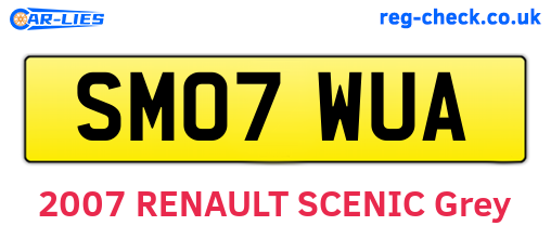 SM07WUA are the vehicle registration plates.