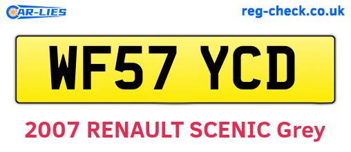 WF57YCD are the vehicle registration plates.