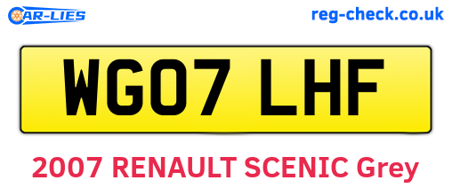 WG07LHF are the vehicle registration plates.