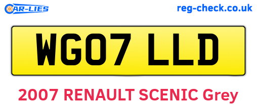 WG07LLD are the vehicle registration plates.