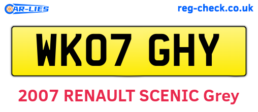 WK07GHY are the vehicle registration plates.