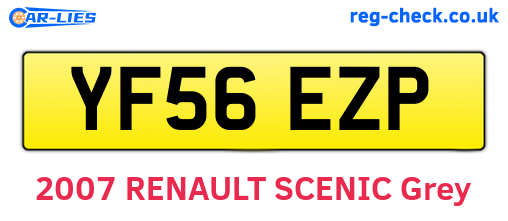 YF56EZP are the vehicle registration plates.