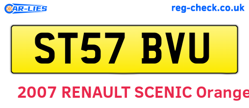 ST57BVU are the vehicle registration plates.