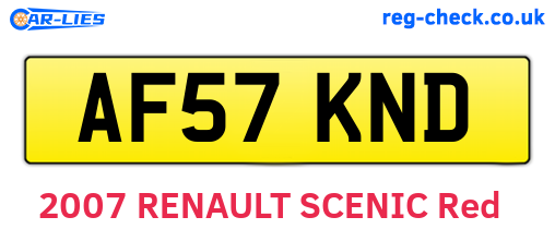 AF57KND are the vehicle registration plates.