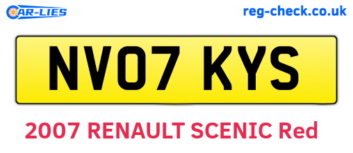 NV07KYS are the vehicle registration plates.