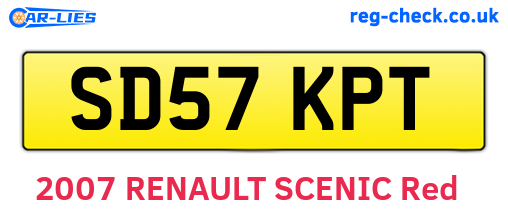 SD57KPT are the vehicle registration plates.